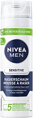 NIVEA MEN Sensitive Rasierschaum (200 ml), Rasierschaum mit Kamille und Vitamin E für eine sanfte Rasur,...