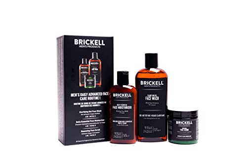 Brickell Men's Daily Advanced Face Care Routine I - Set aus Gesichtsreinigung, Feuchtigkeitscreme &...