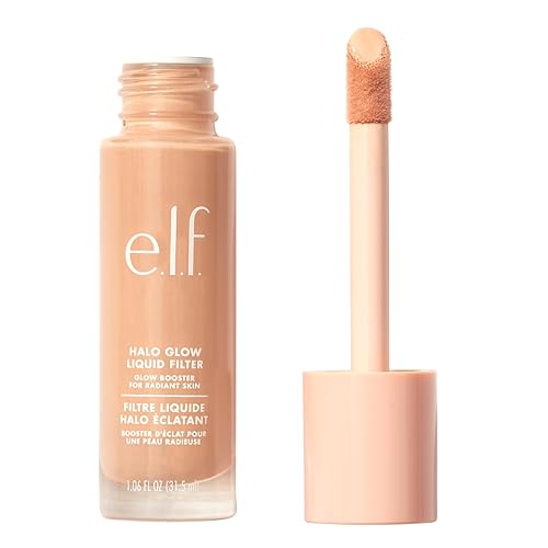 e.l.f. Halo Glow Liquid Filter, Illuminating Liquid Glow Booster For A Radiant Complexion, Infused With Hyaluronic Acid, 3 Light - Medium