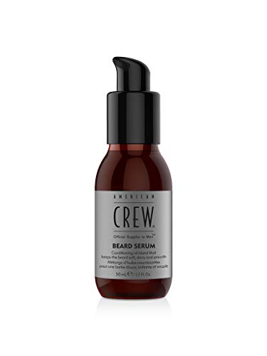 AMERICAN CREW – Beard Serum, 50 ml, pflegendes Bartöl für mehr Geschmeidigkeit, hochwertiges Öl für die Rasurvorbereitung, Bartserum hinterlässt keine Rückstände
