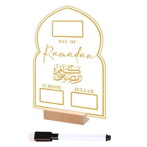 Widybord Ramadan-Kalender, Ramadan-Adventskalender, Des Ramadan, Acryl-Countdown-Kalender, Countdown Bis Eid-Dekorationen, Langlebig – B
