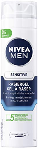 NIVEA MEN Sensitive Rasiergel im 6er Pack (6 x 200 ml), Rasiergel für eine glatte und sanfte Rasur,...