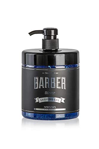 BARBER MARMARA Shaving Gel SILVER - Herren Rasiergel Transparent 1000ml - für eine präzise Rasur der...