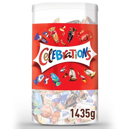 Celebrations Vollmilchschokoladen-Geschenkbox mit Mini-Schokoriegeln (Maltesers, Galaxy, Snickers & mehr) 1435 g