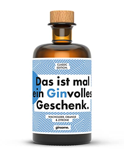 ginsome. Klassischer Gin | Zitrone, Orange und Wacholder | Fruchtig & Sanft im Geschmack | Hochwertiger Gin aus Deutschland | 42% Vol. (1 x 0.5 l)
