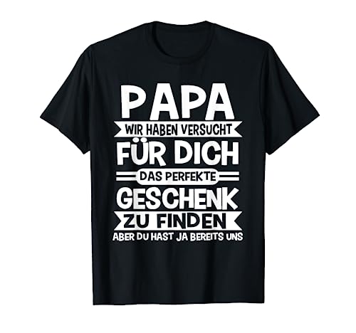 Papa und Vater Motiv, Lustiger Spruch, Herren Vatertag Halbarm T-Shirt