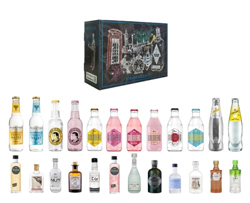 Gin Tonic Adventskalender - 12x Verschiedene Gin Sorten + 12x Verschiedene Tonic Sorten im tasting Set Probierset entdecke Deinen Lieblings Gin & Tonic