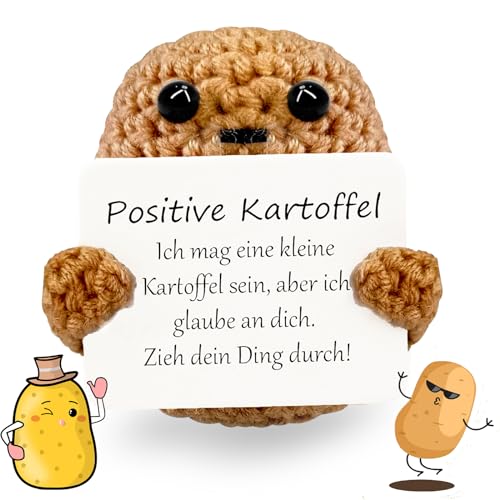 Johiux Pocket Hug Positive Kartoffel,Glücksbringer,Geschenk für Frauen,Lustige Positive Kartoffel,Mutmacher Geschenk,Umarmung Pocket Hug Glücksbringer Prüfung,Geschenke für Kollegen