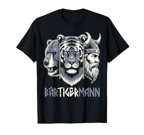 BÄRTIGERMANN Wikinger Bart Vollbart Bär Tiger Mann T-Shirt