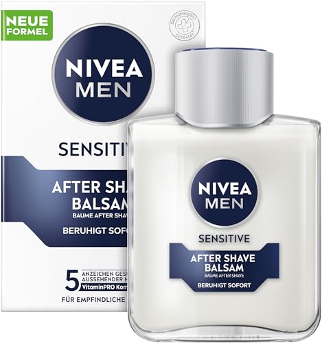NIVEA MEN Sensitive After Shave Balsam, Gesichtspflege nach der Rasur für empfindliche Männerhaut,...