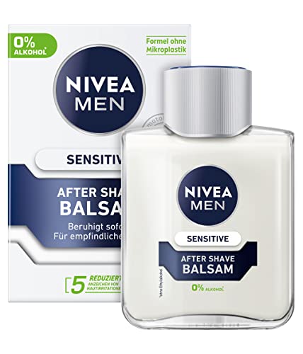 NIVEA MEN Sensitive After Shave Balsam (100 ml), beruhigendes After Shave, feuchtigkeitsspendende Hautpflege...