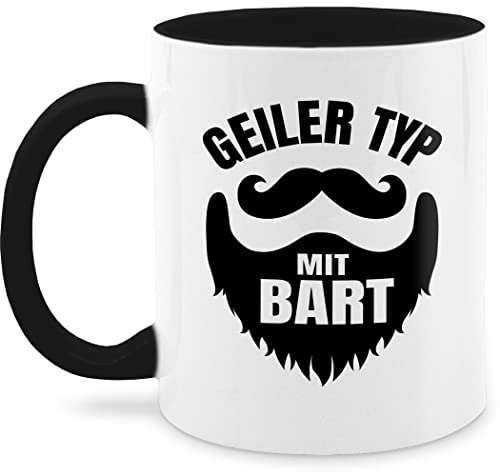Tasse Tassen 325ml - Statement Sprüche - Geiler Typ mit Bart - Geschenk für Bartträger Männer Bärten -...