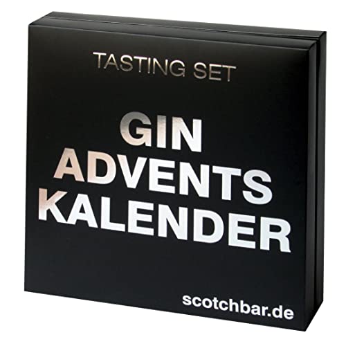 Gin Adventskalender in edler Geschenkbox exklusiv von scotchbar - 24 hochwertige Gin