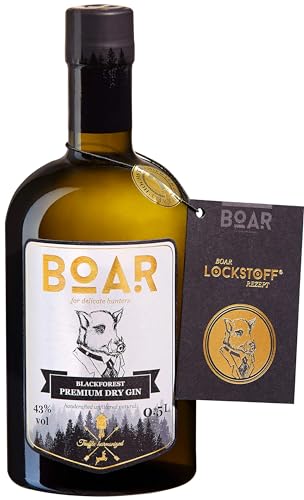 Boar Blackforest Premium Dry Gin | Höchstprämierter Gin der Welt | Kleine Schwarzwälder Brennerei seit 1844 | Wacholder-, Lavendel- & Zitrustöne | 43% Vol. | 500ml
