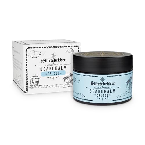 Störtebekker® Premium Beard Balm pflegt den Bart und bringt ihn in Form - 50ml Tiegel 100% kompostierbar - Bartwachs Herren mit angenehmen Duft - Bart Balsam Made in Germany