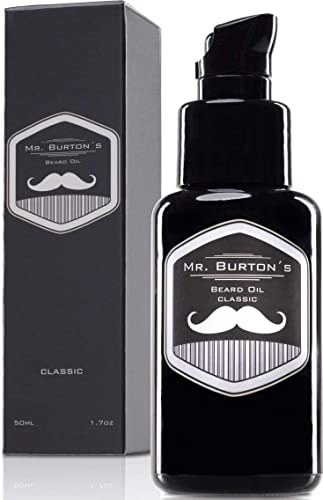 Bartöl Herren - Mr. Burton´s Beard Oil classic mit Arganöl - Made in Germany 50ml fördert gesundes Bart...