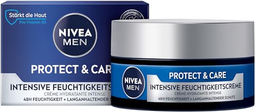 NIVEA MEN Protect & Care Intensive Feuchtigkeitscreme, beruhigende Gesichtspflege für Männer, 48h feuchtigkeitsspendende Gesichtscreme mit Aloe Vera und Pro Vitamin B5 (50 ml)