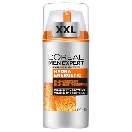 L'Oréal Men Expert XXL Gesichtspflege gegen müde Haut für Männer, Belebende Feuchtigkeitscreme 24H...