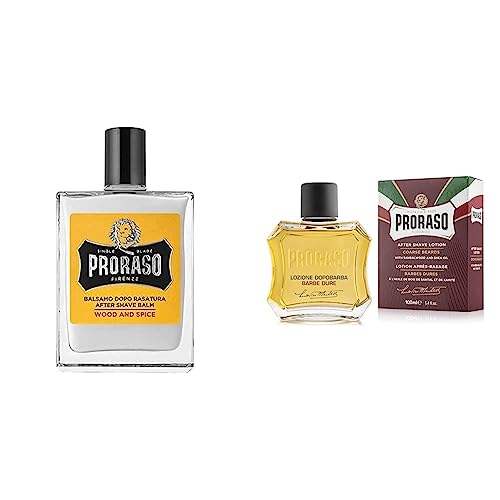 Proraso Wood and Spice After Shave Balsam, 100 ml & After Shave Lotion Nourishing, 100 ml