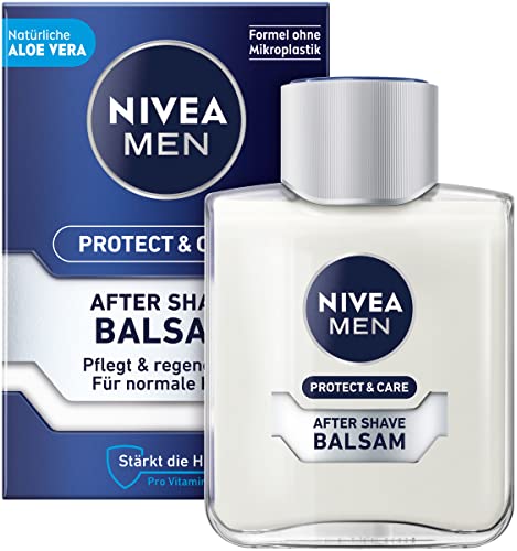 NIVEA MEN Protect & Care After Shave Balsam (100 ml), beruhigendes After Shave, Hautpflege nach der Rasur mit...