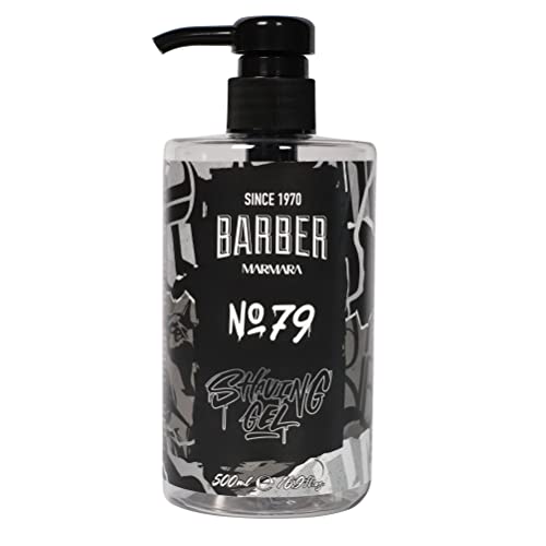 BARBER MARMARA Rasiergel Männer No.79 - Herren Rasiergel transparent 500ml - Shaving Gel Men - für eine...