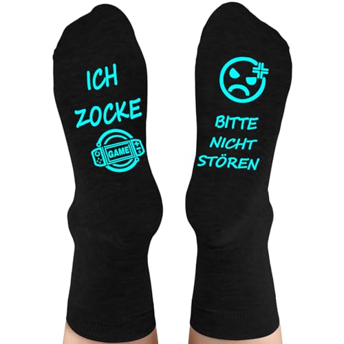 Dealswin Lustige Gaming Socken Gamer Geschenk Mit Spruch Bitte Nicht Stören Ich Neuheit Für Zocker Männer Herren Frauen Damen Weihnachts Erntedankfest Geburtstag