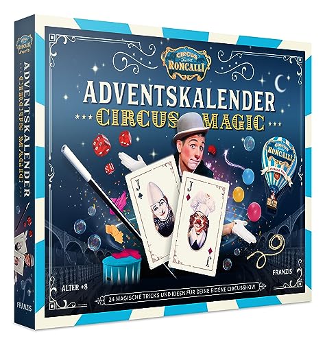 FRANZIS 67188 - Circus Roncalli Adventskalender, 24 magische Tricks und Ideen für deine eigene Circusshow, für Kinder ab 8 Jahren
