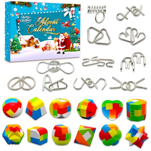 3D Puzzle Adventskalender 2024 Kinder Jungen 10 Jahre 6 7 8 9 11 12 Jahre Spielzeug Weihnachtskalender Füllung Weihnachtsgeschenke Geschenke Weihnachten Geschenk Advent Calendar Junge Jungs