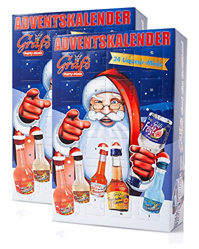 2x Gräfs Party-Minis Adventskalender 24 Liqueur-Minis 15-25% vol Edition 2023