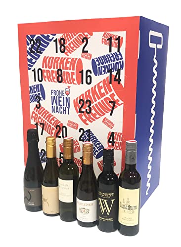 Korkenfreunde Wein-Adventskalender (24x0,375l) mit 24 verschiedenen Rebsorten aus Österreich