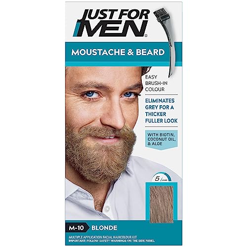 Just For Men Moustache & Beard Blonde Dye, Eliminates Grey For a Thicker & Fuller Look With An Applicator...