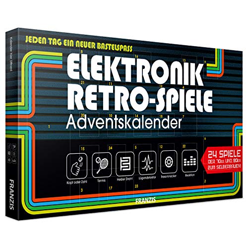 Franzis 67083 Elektronik Retro Spiele Adventskalender 2019 | 24 Spiele der 70er und 80er zum Selberbauen ohne...