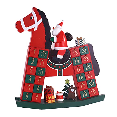 Kalender Weihnachtsmann Reitpferd Box Krippe kommt zum Kalender Geschenkbox