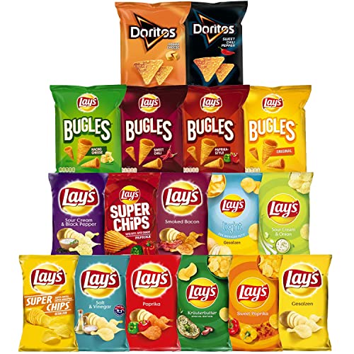 Lay's Snacks Party Mix 11x Lay's Chips, 4x Lay's Bugles, 2x Doritos