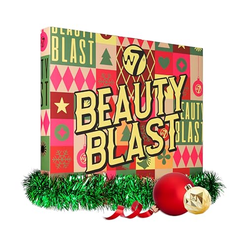 W7 Beauty Blast Adventskalender 2024-24 einzeln verpackte Makeup- und Kosmetik-Überraschungen für Weihnachten - frei von Tierversuchen, Weihnachtsgeschenke