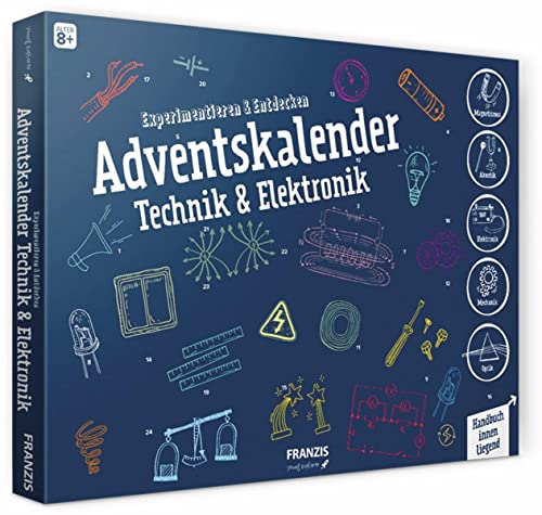 FRANZIS Adventskalender Technik & Elektronik | 24 spannende Versuche zum Experimentieren & Entdecken | Auch...