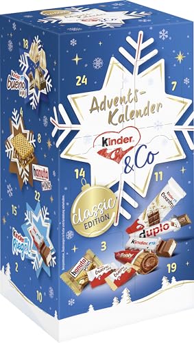 kinder & Ferrero Adventskalender – Adventskalender mit leckeren Schokoladen-Spezialitäten – 1 Kalender à 295g