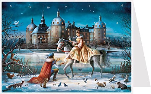 Postkarten-Adventskalender 'Moritzburg': Papier-Adventskalender