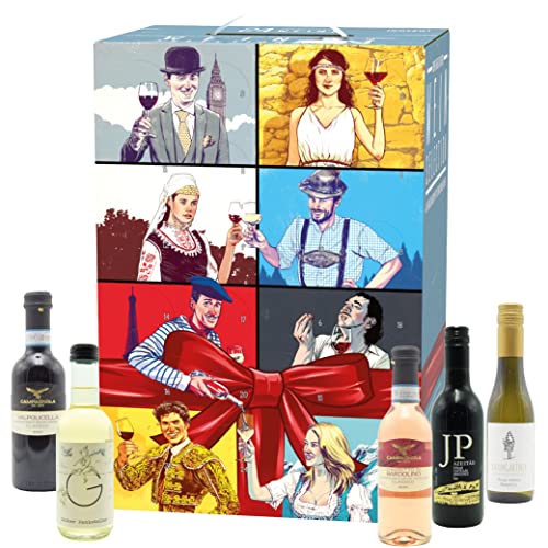 KALEA Wein Tasting Verkostungsbox | 24 ausgewählte Weine aus aller Welt | Rotwein | Weißwein | Rosé Weine |...