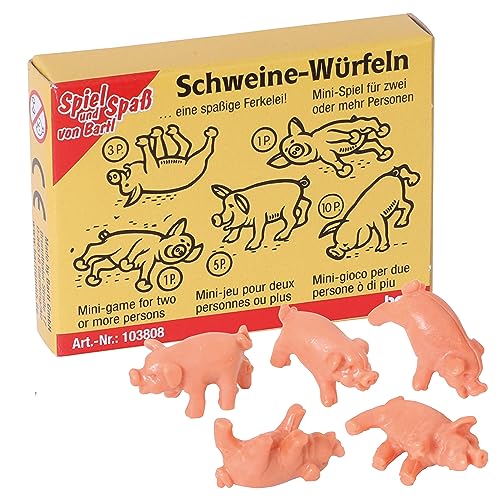 Bartl 103808 Mini-Spiel Schweine-Würfeln | Das beliebte Minispiel für unterwegs mit Freunden