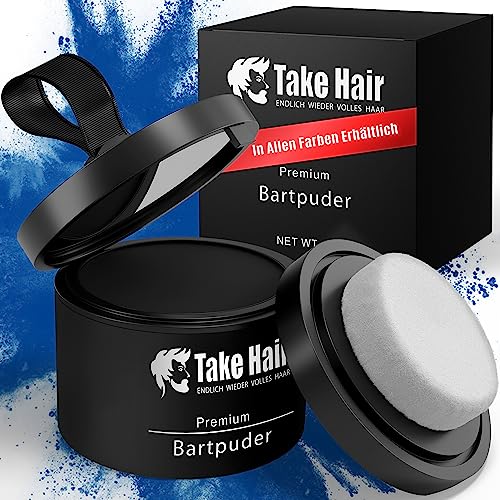 Take Hair Bartfärbemittel I 100% wasserfest I 4g Bartpuder für einen volleren Bart, Bartfärbemittel I...