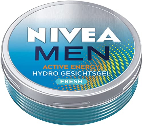 NIVEA MEN Active Energy Hydro Gesichtsgel Fresh (75 ml), Gesichtspflege für 24h Feuchtigkeit, ultra-leichte Feuchtigkeitscreme mit 100% natürlicher Wasserminze