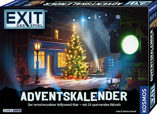 KOSMOS 683702 EXIT - Das Spiel - Adventskalender: Der verschwundene Hollywood-Star, mit 24 spannenden Rätseln ab 10 Jahre, Escape Room Spiel vor Weihnachten