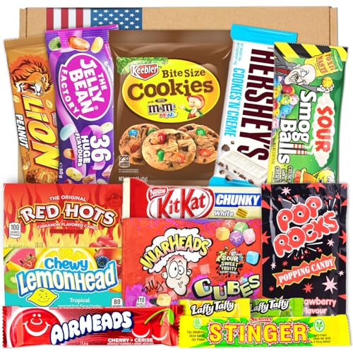 Prime USA Box | USA Import | USA Süßigkeiten | Box voller Top Produkte | ausgefallene Sweets | Geburtstag | Party | Überraschungs Geschenkbox | Sommer Box | Candy & Bar ®