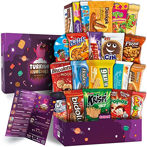 Süßigkeiten Box | Ähnlich Amerikanische USA American Candy Box | Aus Aller Welt | Snackbox aus der Türkei | in Originalgröße in einer Süssigkeiten Box (Maxi Blau)