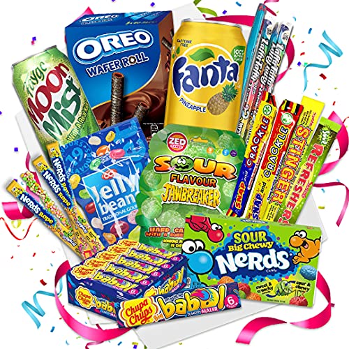 QueenBox® England Süßigkeiten Box | UK Kennenlernbox mit 13 Teilen - Candy Mix inkl. Getränke –...
