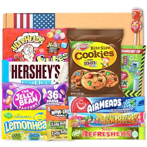 Amerikanisch Süßigkeiten Box | USA American Candy Box | USA Import | Geschenkbox zum Geburtstag | Sweets Summer Party | Candy & Bar ®